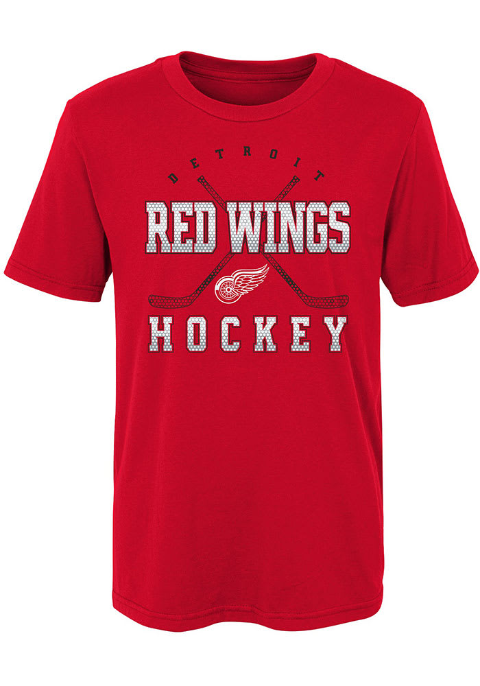 Detroit Red Wings Boys Red Digital Short Sleeve T-Shirt