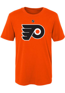 Philadelphia Flyers Boys Orange Primary Logo Short Sleeve T-Shirt