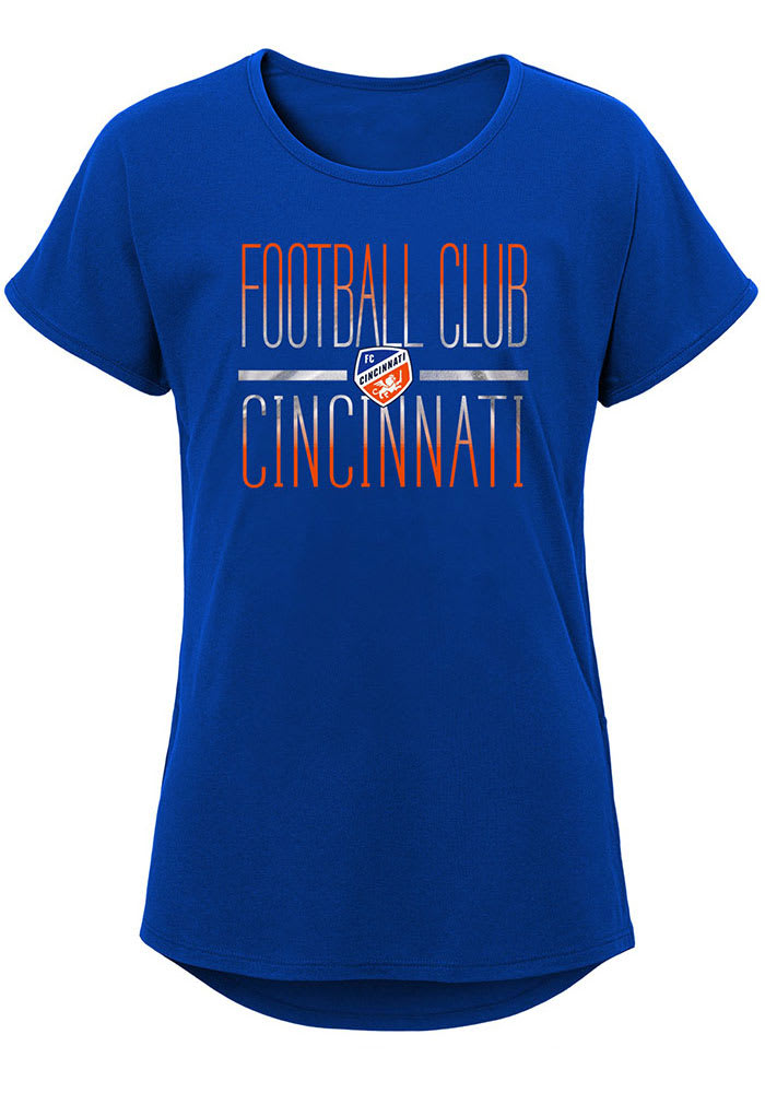 FC Cincinnati Girls Blue Glory Dolman Short Sleeve Tee