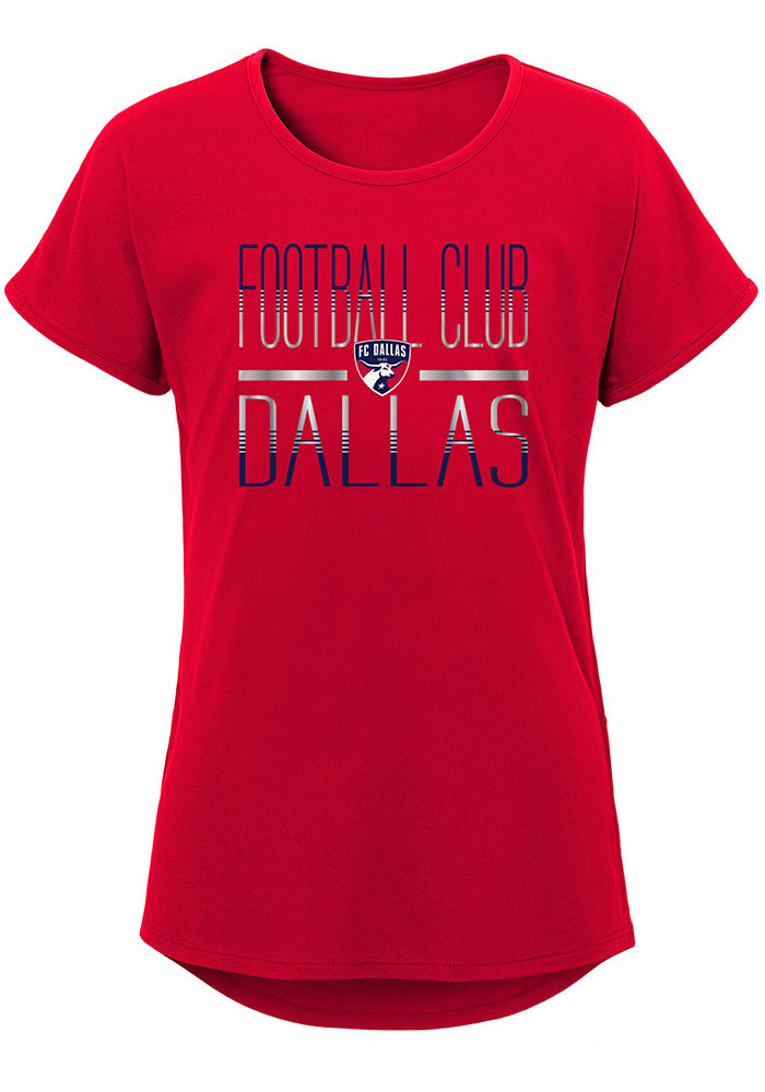 FC Dallas Girls Red Glory Dolman Short Sleeve Tee