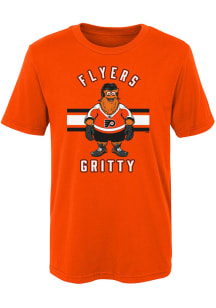 Gritty  Outer Stuff Philadelphia Flyers Boys Orange Gritty Life Short Sleeve T-Shirt