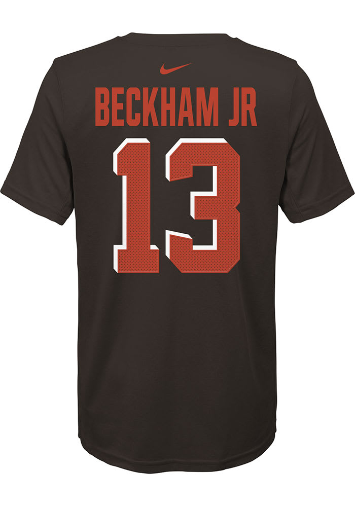 : Odell Beckham Jr Cleveland Browns #13 Black Youth 8-20  Mainliner Name and Number T-Shirt (Small) : Sports & Outdoors