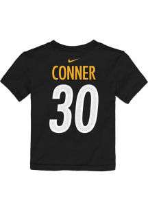 James Conner  Pittsburgh Steelers Boys Black Player Pride 3.0 Short Sleeve T-Shirt