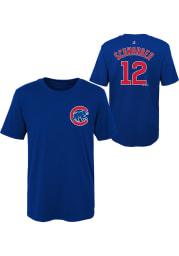 Kyle Schwarber Chicago Cubs Youth Blue Name and Number Player Tee