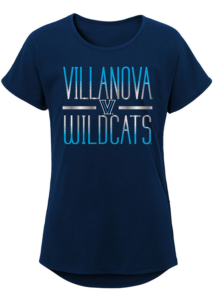 Villanova Wildcats Girls Navy Blue Glory Short Sleeve Tee