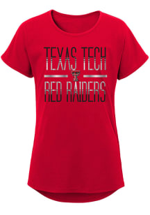 Texas Tech Red Raiders Girls Red Glory Short Sleeve Tee