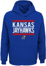 Kansas Jayhawks Youth Blue Evolve Long Sleeve Hoodie