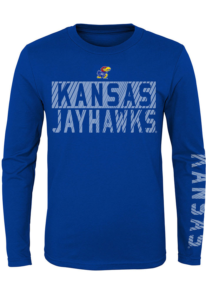 Kansas Jayhawks Youth Blue Victorious Long Sleeve T-Shirt