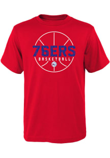 Philadelphia 76ers Youth Red Ultra Ball Short Sleeve T-Shirt