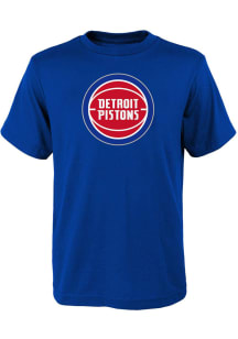 Detroit Pistons Youth Blue Primary Short Sleeve T-Shirt