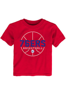 Philadelphia 76ers Toddler Red Ultra Ball Short Sleeve T-Shirt