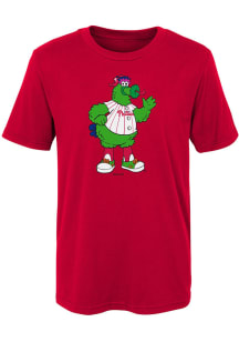 Phillie Phanatic  Outer Stuff Philadelphia Phillies Boys Red Standing Mascot Short Sleeve T-Shir..
