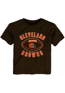 Cleveland Browns Toddler Brown Little Kicker Short Sleeve T-Shirt