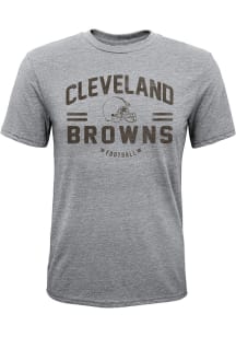 Cleveland Browns Youth Grey Heritage Short Sleeve Fashion T-Shirt