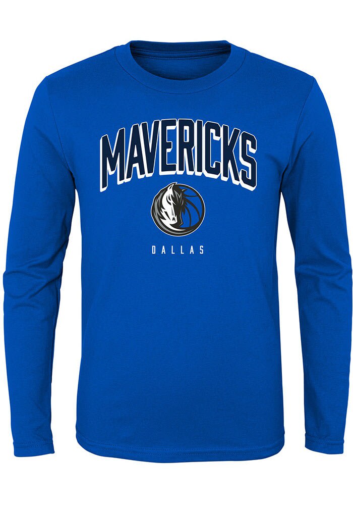 Dallas Mavericks Youth Blue Dunked Long Sleeve Tee