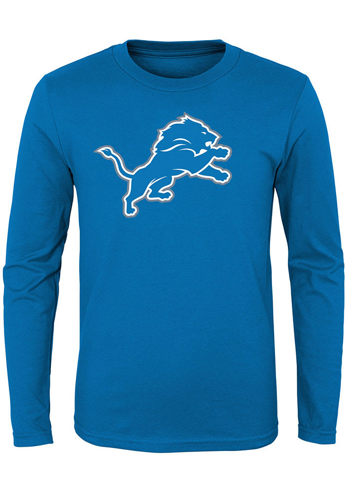 Detroit Lions Youth Blue Primary Logo Long Sleeve T-Shirt