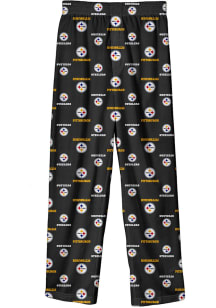 Pittsburgh Steelers Boys Black All Over Logo Sleep Pants