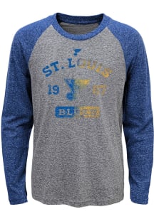 St Louis Blues Youth Blue Utility Long Sleeve Fashion T-Shirt