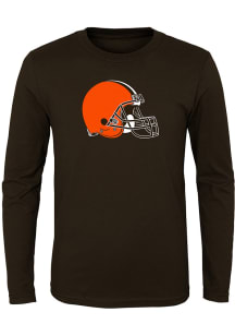 Cleveland Browns Toddler Brown Primary Logo Long Sleeve T-Shirt