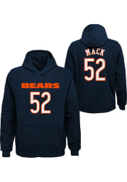 Khalil Mack Outer Stuff Chicago Bears Youth Mainliner Name and Number Long Sleeve Player Hoodie Navy Blue