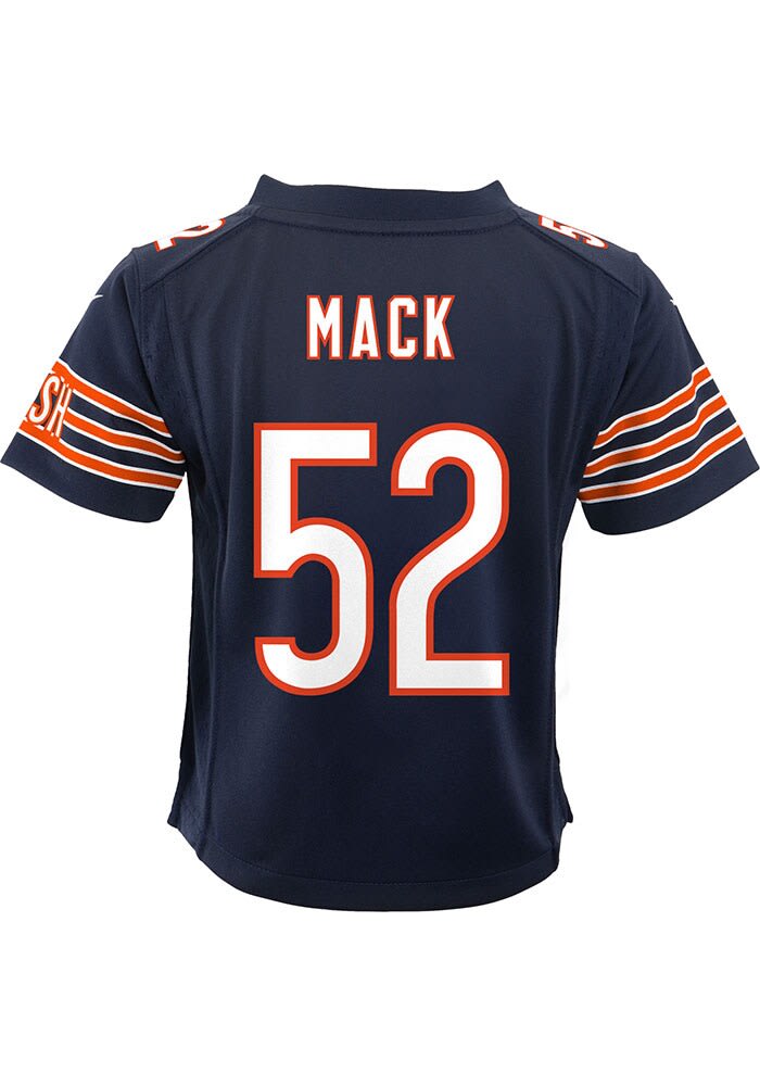 Women's Nike Khalil Mack Navy Chicago Bears Name & Number T-Shirt