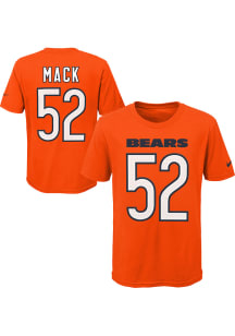 Khalil Mack Chicago Bears Youth Orange Player Pride Name and Number Player Tee