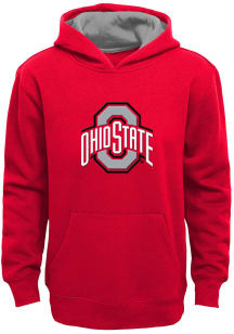 Youth Red Ohio State Buckeyes Prime Long Sleeve Hooded Sweatshirt