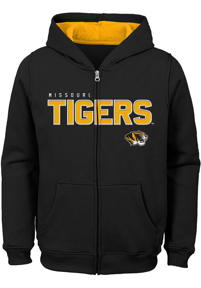 Missouri Tigers Youth Black Stated Long Sleeve Full Zip Jacket