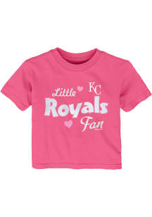 Kansas City Royals Infant Girls Girly Fan Short Sleeve T-Shirt Pink