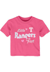 Texas Rangers Infant Girls Girly Fan Short Sleeve T-Shirt Pink