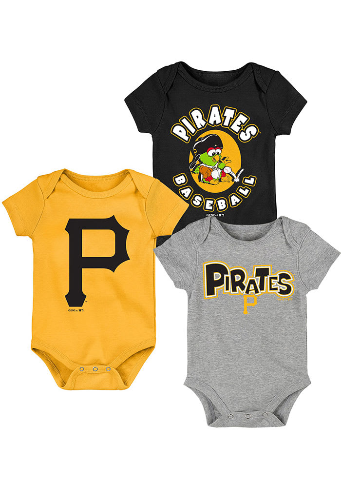 Pittsburgh Pirates Baby Black Everyday Fan One Piece