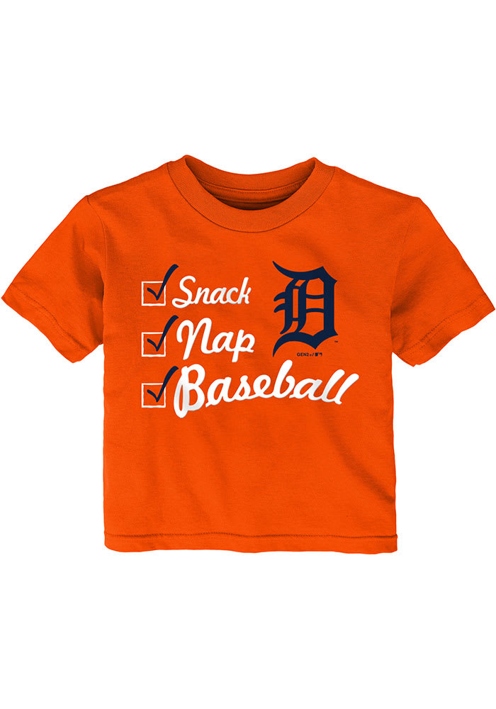 Detroit Tigers Infant Snack Nap Short Sleeve T-Shirt Orange