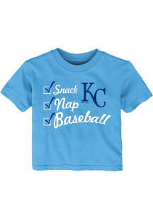 Kansas City Royals Infant Snack Nap Short Sleeve T-Shirt Light Blue