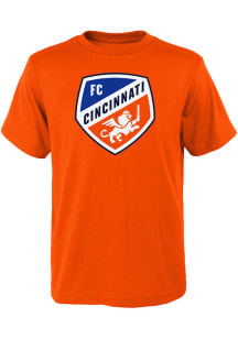 FC Cincinnati Youth Orange Primary Logo Short Sleeve T-Shirt