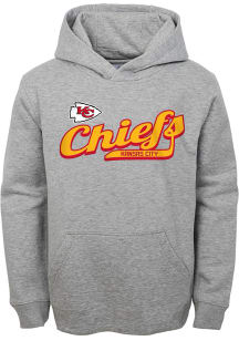 Kansas City Chiefs Youth Grey Big Shot Long Sleeve Hoodie
