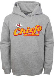 Kansas City Chiefs Youth Grey Big Shot Long Sleeve Hoodie