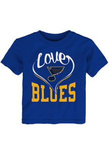 St Louis Blues Toddler Girls Blue New Love Short Sleeve T-Shirt