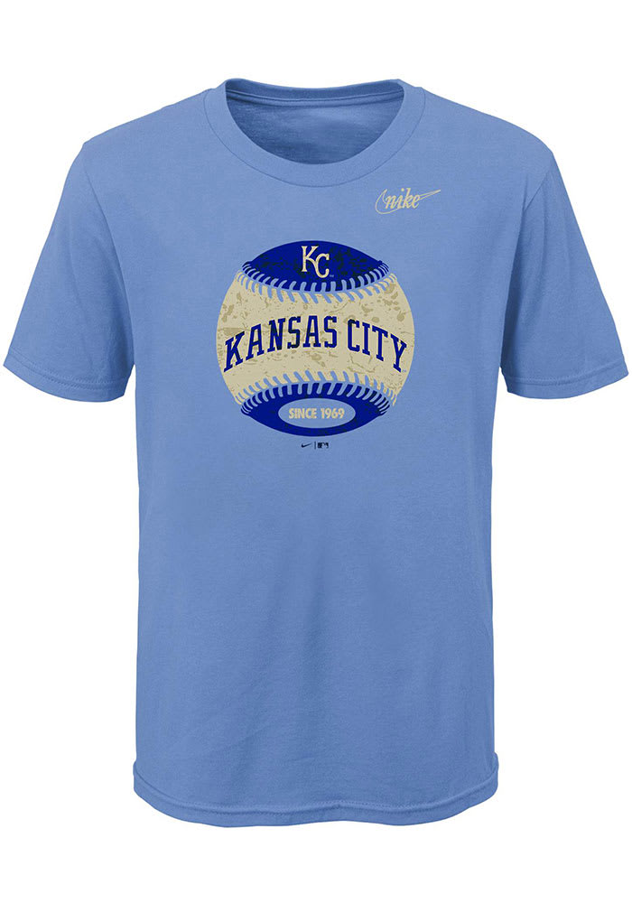 Nike Kansas City Royals Youth Light Blue Cooperstown Short Sleeve T-Shirt