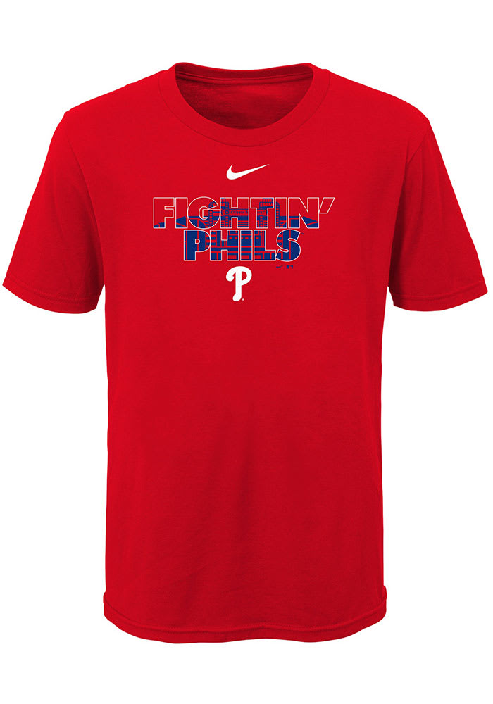 Nike Philadelphia Phillies Youth Red City Highlight Short Sleeve T-Shirt