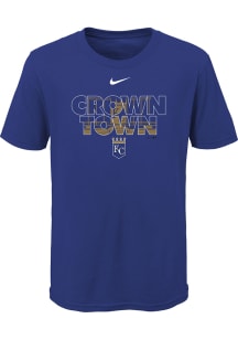 Nike Kansas City Royals Boys Blue City Highlight Short Sleeve T-Shirt