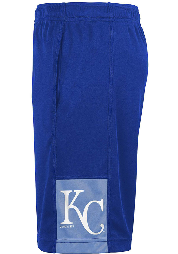 Outerstuff Kansas City Royals Youth Blue Caught Looking Shorts, Blue, 100% POLYESTER, Size XL, Rally House