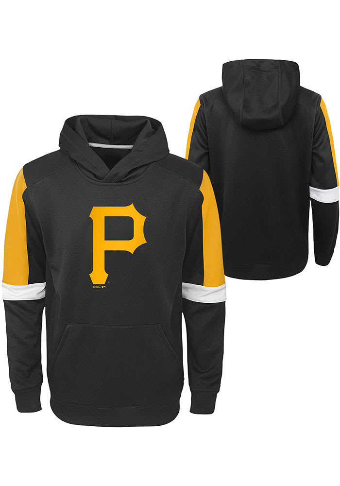 Pittsburgh Pirates Youth Black Base Up Long Sleeve Hoodie