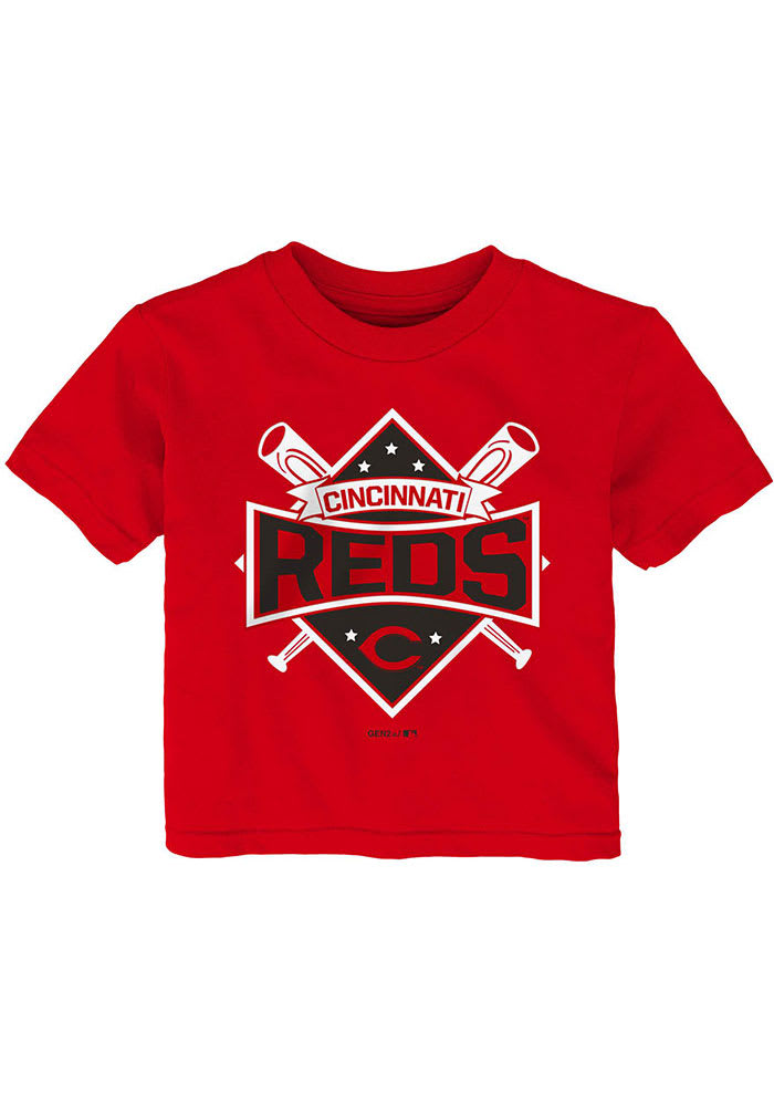 Cincinnati Reds Infant Diamond Bats Short Sleeve T-Shirt Red