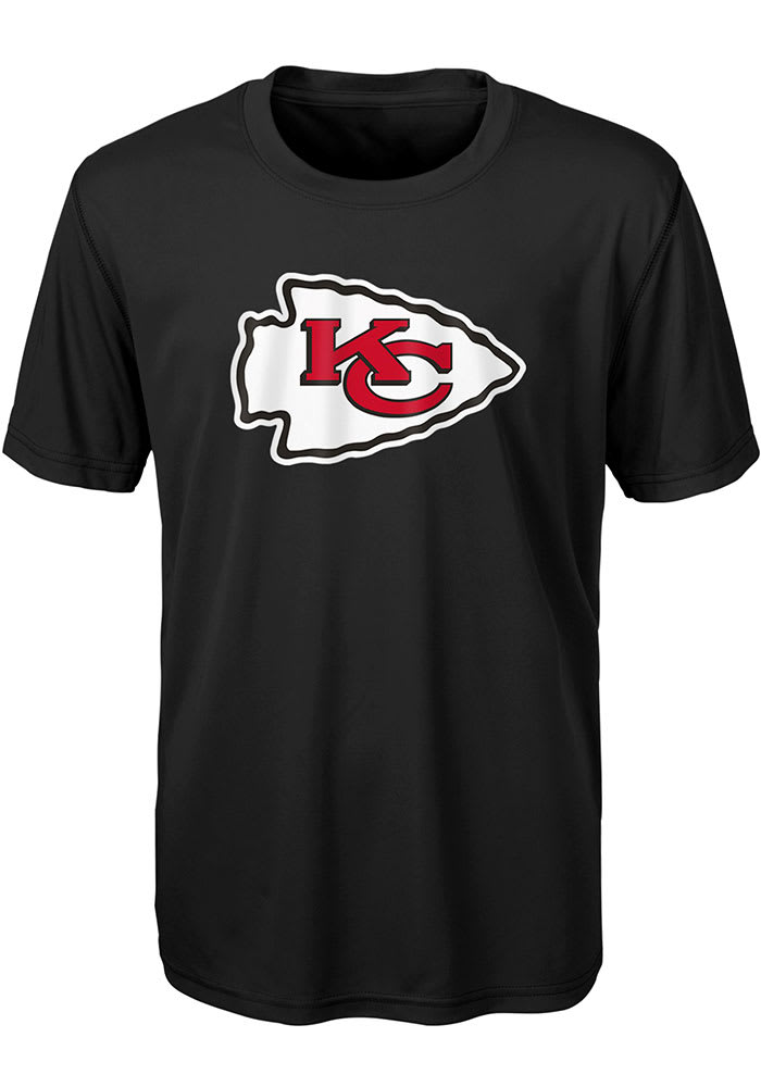 Kansas City Chiefs Boys Black Primary Logo Short Sleeve T-Shirt