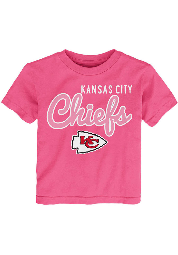 Kansas City Chiefs Girls Pink Big Game Short Sleeve T-Shirt