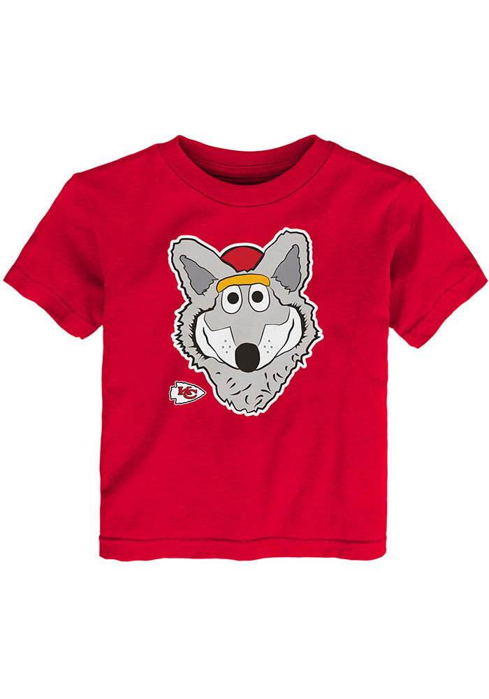 KC Wolf Outer Stuff Kansas City Chiefs Toddler Red Headshot Short Sleeve T-Shirt