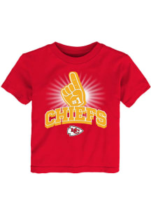 Kansas City Chiefs Toddler Red Number One Short Sleeve T-Shirt