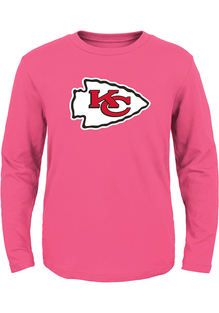 Girls Youth Kansas City Chiefs Patrick Mahomes Pink Fashion Fan Gear V-Neck  T-Shirt