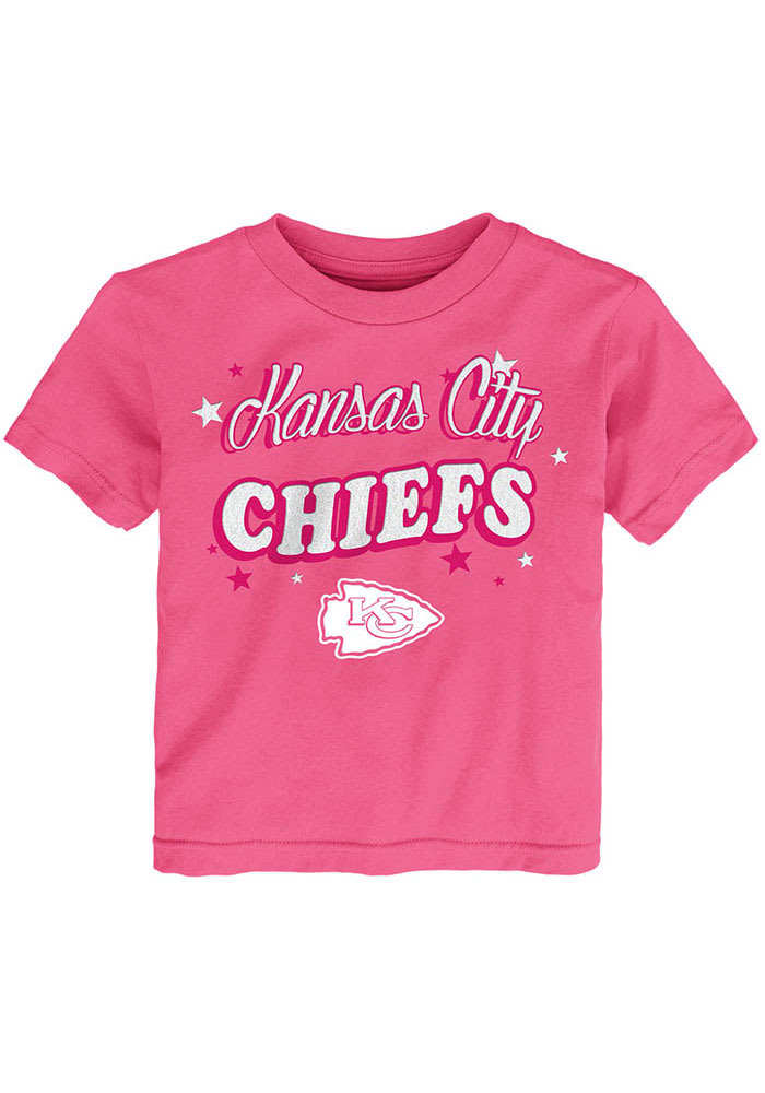 Kansas City Chiefs Toddler Girls Pink My Team Short Sleeve T-Shirt