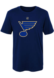 St Louis Blues Boys Navy Blue Primary Logo Short Sleeve T-Shirt